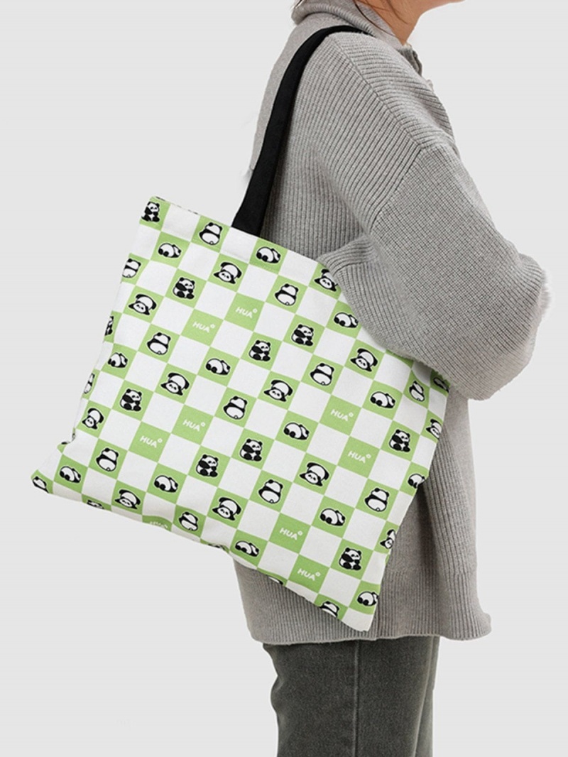 Sac Porté épaule Aelfric Eden Panda Pattern Vert | TZW-75659681